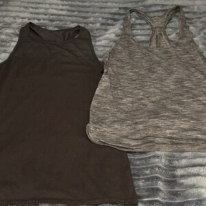 Bundle of 2 tank tops. Black is Athleta MT and Gray is Lululemon size 8